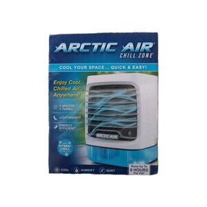 ARCTIC AIR  Turbo Chill Desktop Evaporative Space Cooler with LED Nightligh